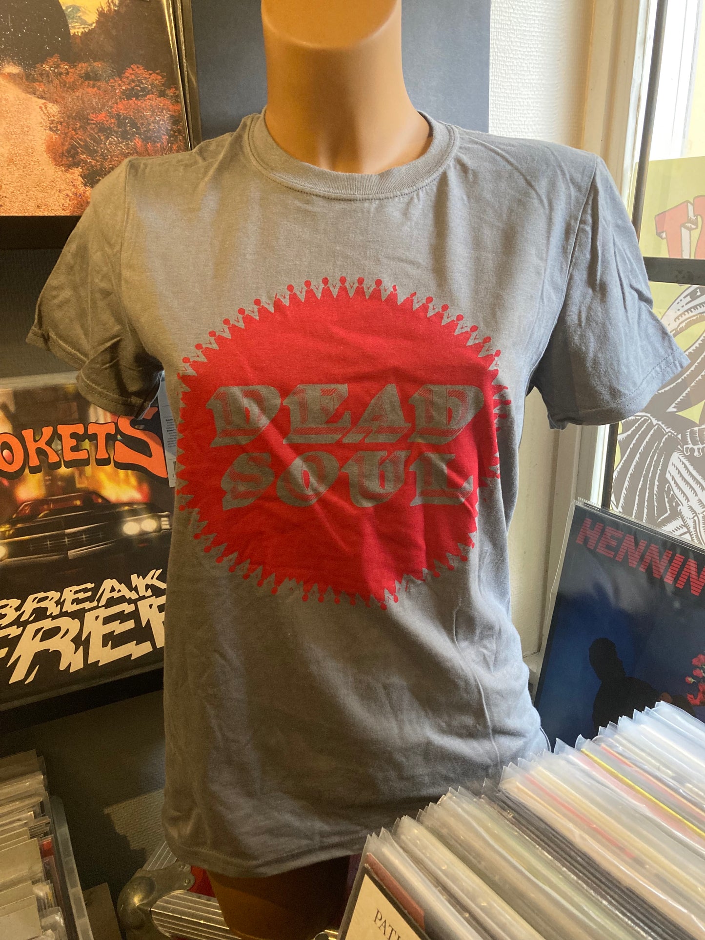Dead Soul - Grey with Red Logo T-shirt (Grey Shirt)