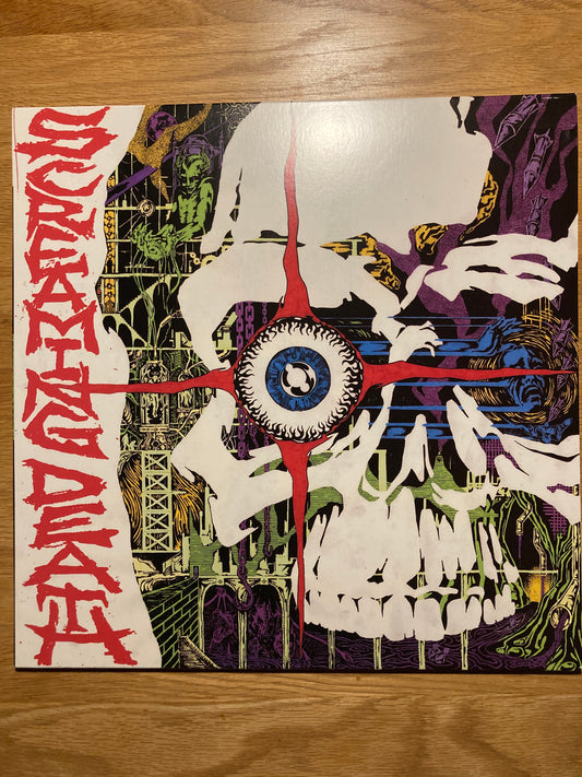 SCREAMING DEATH – 4 way split LP – Scarecrow, Dissekerad, Destruct, Rat Cage (LP)