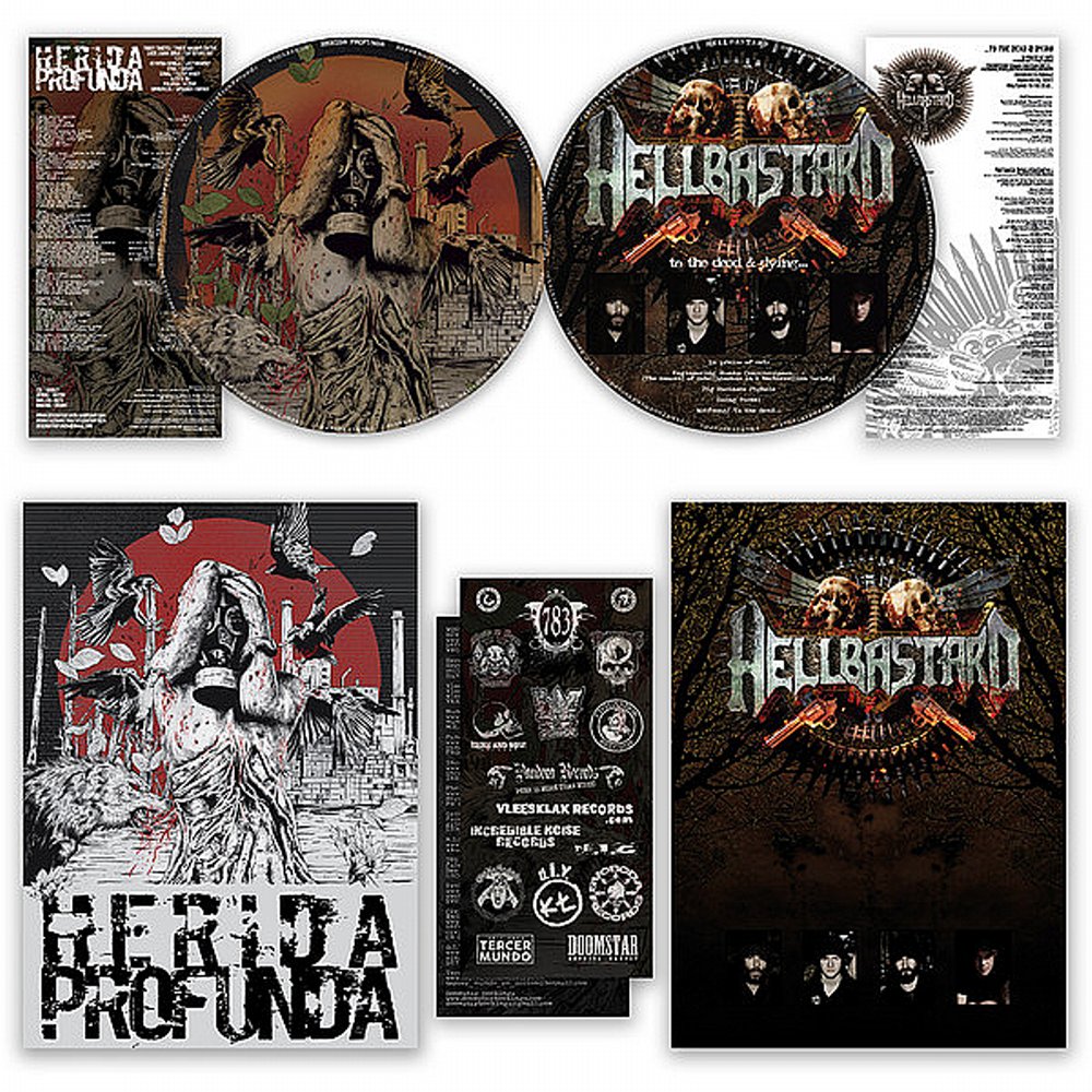 Herida Profunda / Hellbastard - Split LP Picture disc